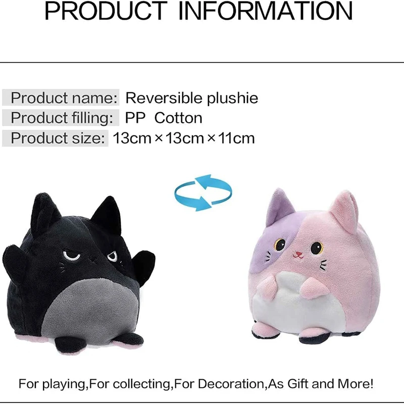 Reversible Cat Plush