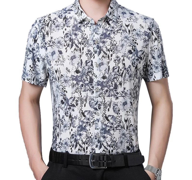 OEM/ODM Royal Casual Shirt High Quality Short Sleeve Digital Printed Men's big size Shir custom plus size casual323_voghion.com