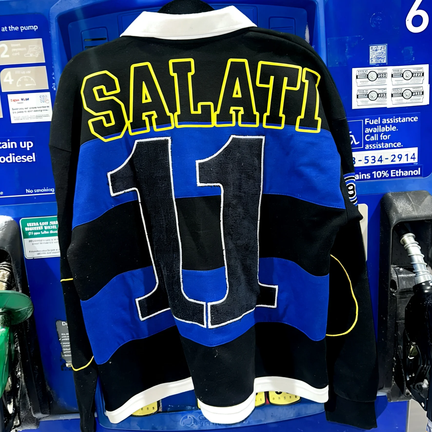 Salati Custom Designer Screen Print 300 Gsm Cotton Oversized Boxy Long Sleeve Stripe Rugby Long Sleeve T-shirts Men Polo Shirt gallery 2