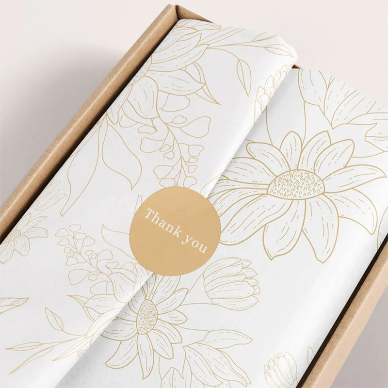 Custom logo Printing 17 Gsm  Biodegradable Packaging Paper White Silk Wrap Papers Tissue Paper for Flower