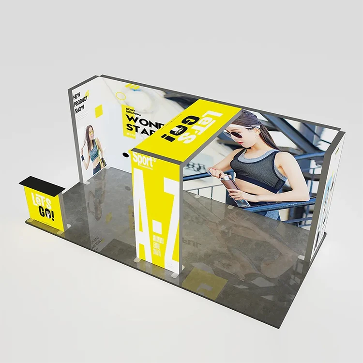 Portable Stand Led Folding Light Box Conference Display Exhibition Booth Wall Background Board Lightbox for Trade Show