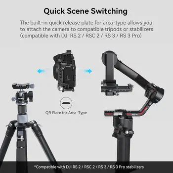 SmallRig ZV-E1 Cage Kit with Silicone Grip and Cable Clamp for Full Camera Cage Kit for Sony ZV-E1 - 4257 detail image