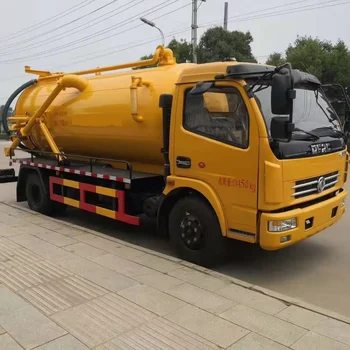 Vacuum 8-way cleaning and suction truck, municipal pipeline sewage dredging and cleaning truck, Dongfeng suction truck