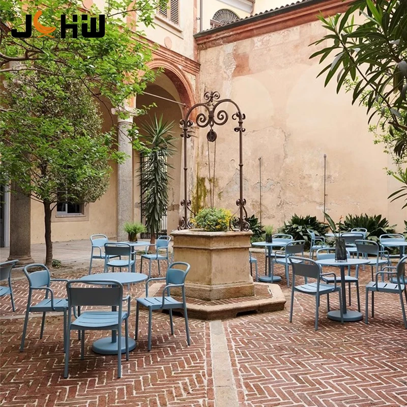 Modern Multi-Color Aluminum Outdoor Dining Table Chairs Set