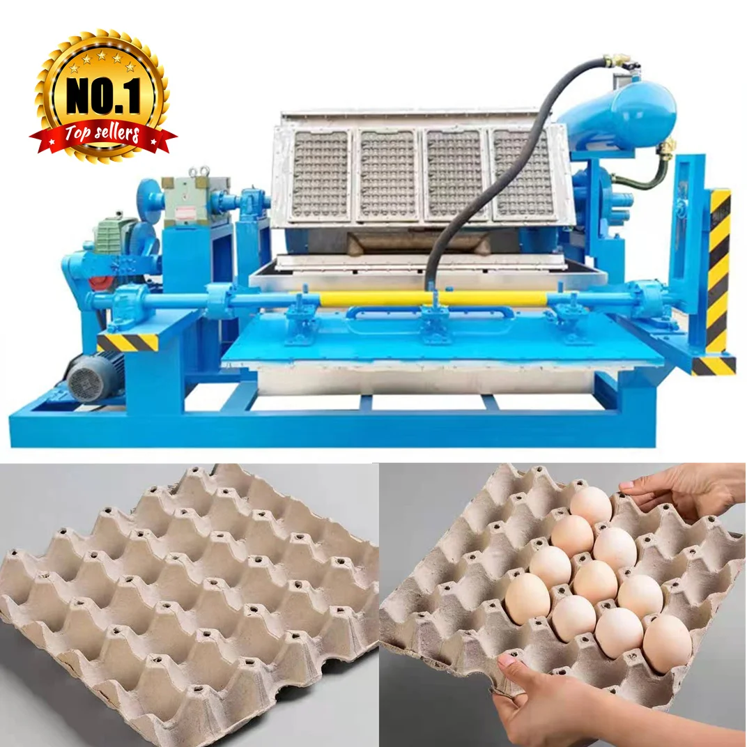 High Efficiency Small Paper Recycling Machine Egg Tray Automatic Egg Tray Machine With Hot Press Machine