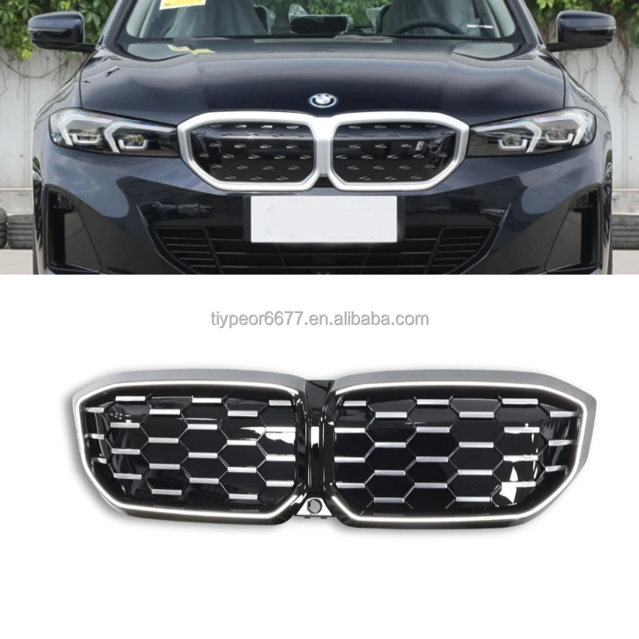 product tiypeor led grille for bmw i3 2023 2024 front mesh bumper grill replacement star look-2