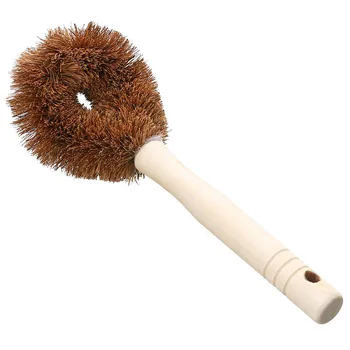 Hot Selling Home and Kitchen Accessories Natural Wooden Dish Scrubber Eco Natural Biodegradable Coconut Coir Fiber Clean Brush