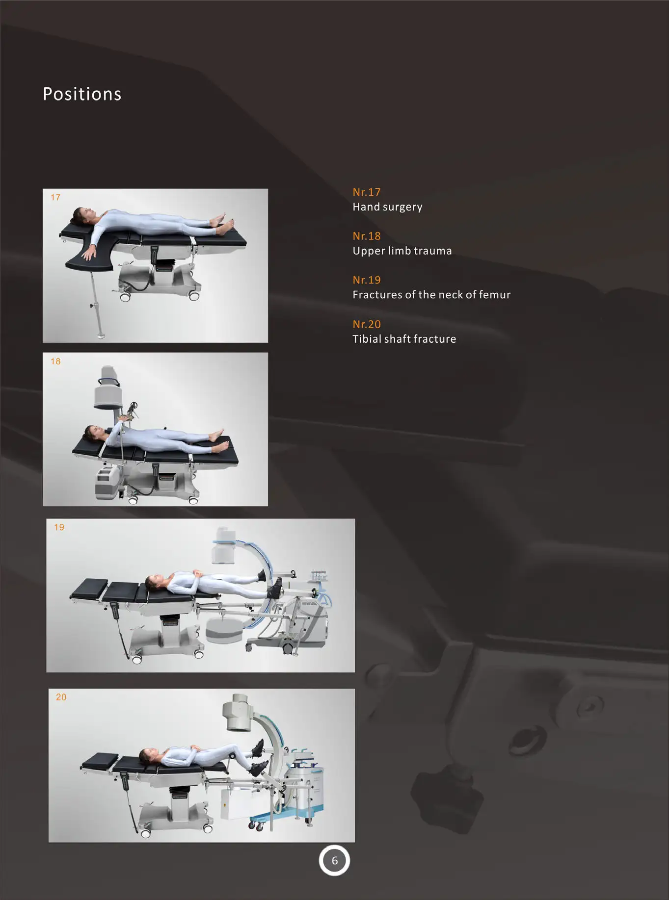 China leading brand operating room equipment carbon fiber c arm compatible GE matched orthopedic operation table