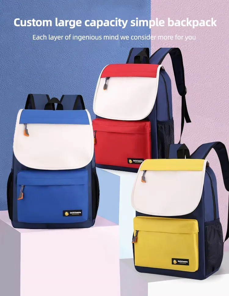 Customized backpack with logo training course gift backpack for primary and secondary school students double-shoulder bag