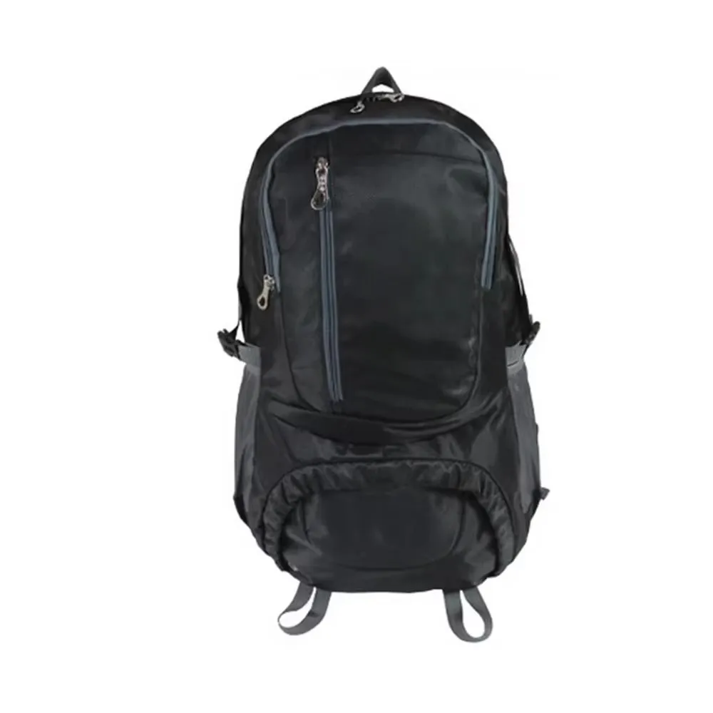 China Manufacture Waterproof Polyester Outdoor Sports Backpack Zipper Closure Arcuate Shoulder Strap 20-37L Capacity for Hiking