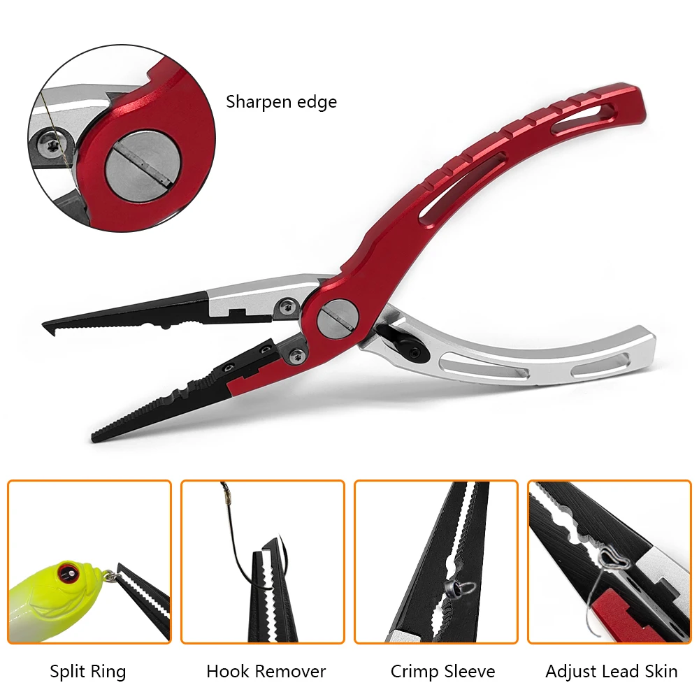 aluminum alloy fishing hook remover fishing plier tools with  for salt water fishing