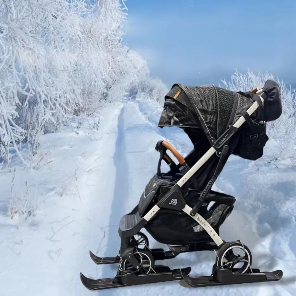 Baby Stroller Glide Ski Accessory Stroller Sled Buggy Accessories Buggy  Push Chair Stroller Pram Wheel Ski