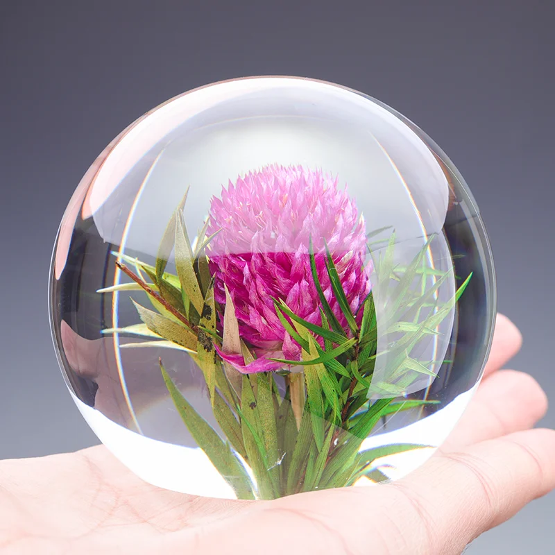 product wholesale new arrive 3d animal flower design crystal ball with base led light lamp for promotional gift-33