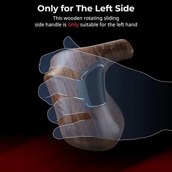 SMALL RIG Rotating Left-Side Wooden Handle with NATO Clamp & NATO Rail 5161 detail image