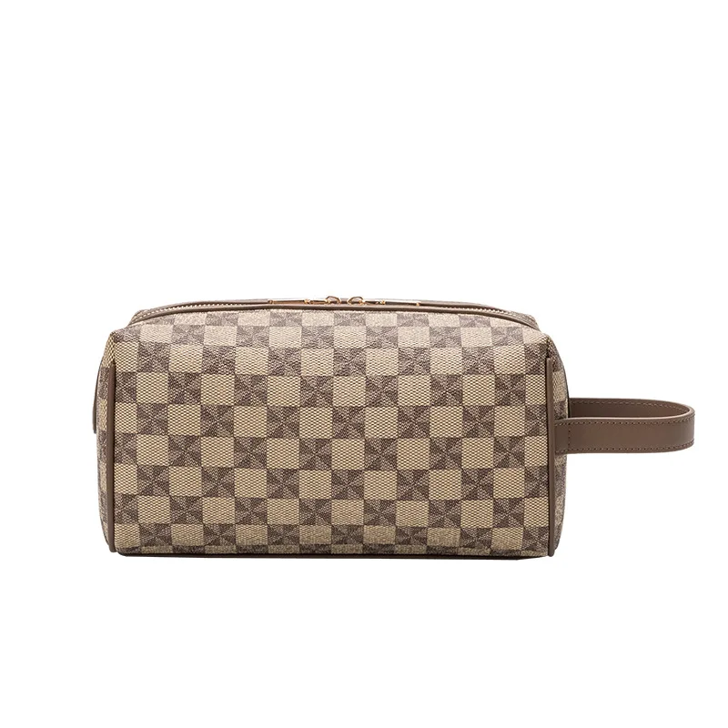 Louis Vuitton Wash Bag (Checkered) (Brown), Men's Fashion, Bags