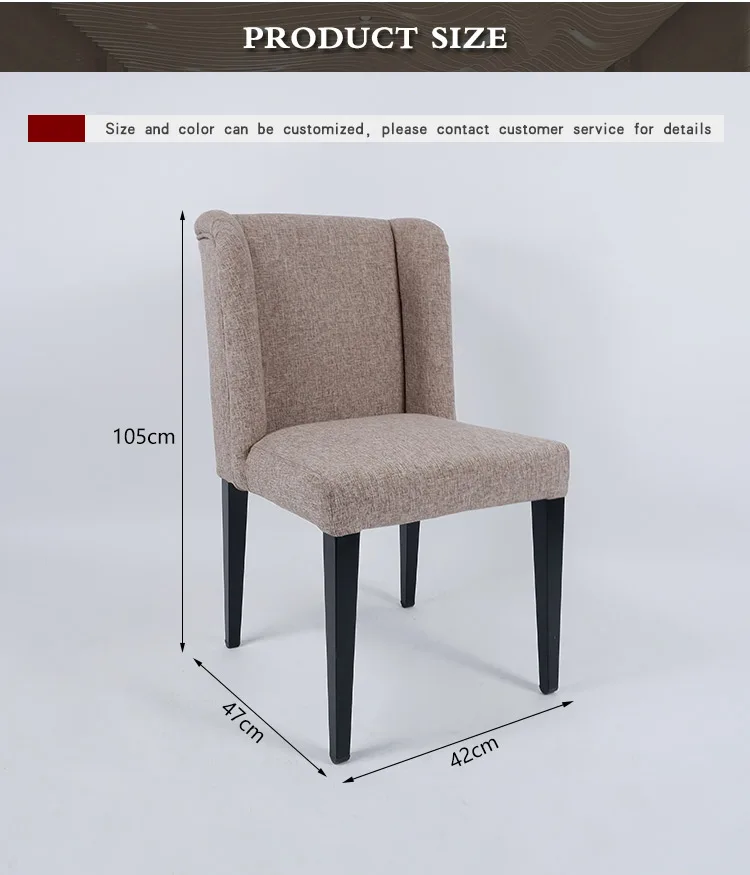 nordic dining chair modern fabric metal leg