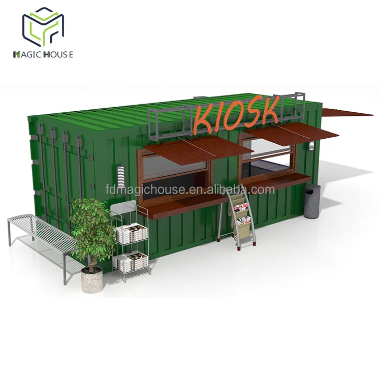 Magic House New Design 2020 20ft Prefabricated Shipping Container Shop Coffee Container bar