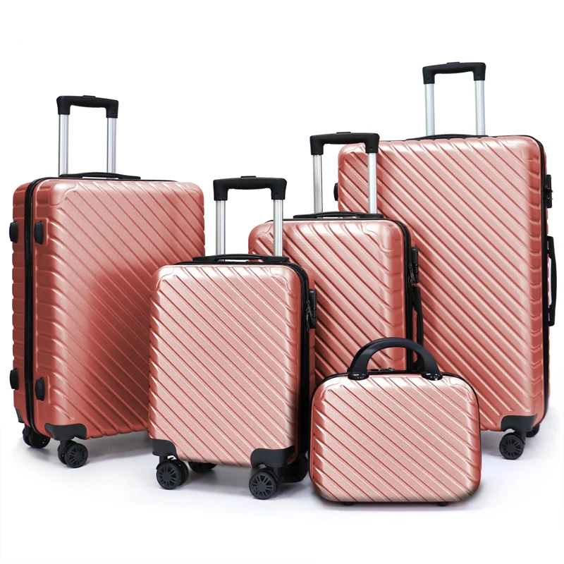 Royal Swiss® Set de Valises Rigides 3 Pièces - Rose - Léger et