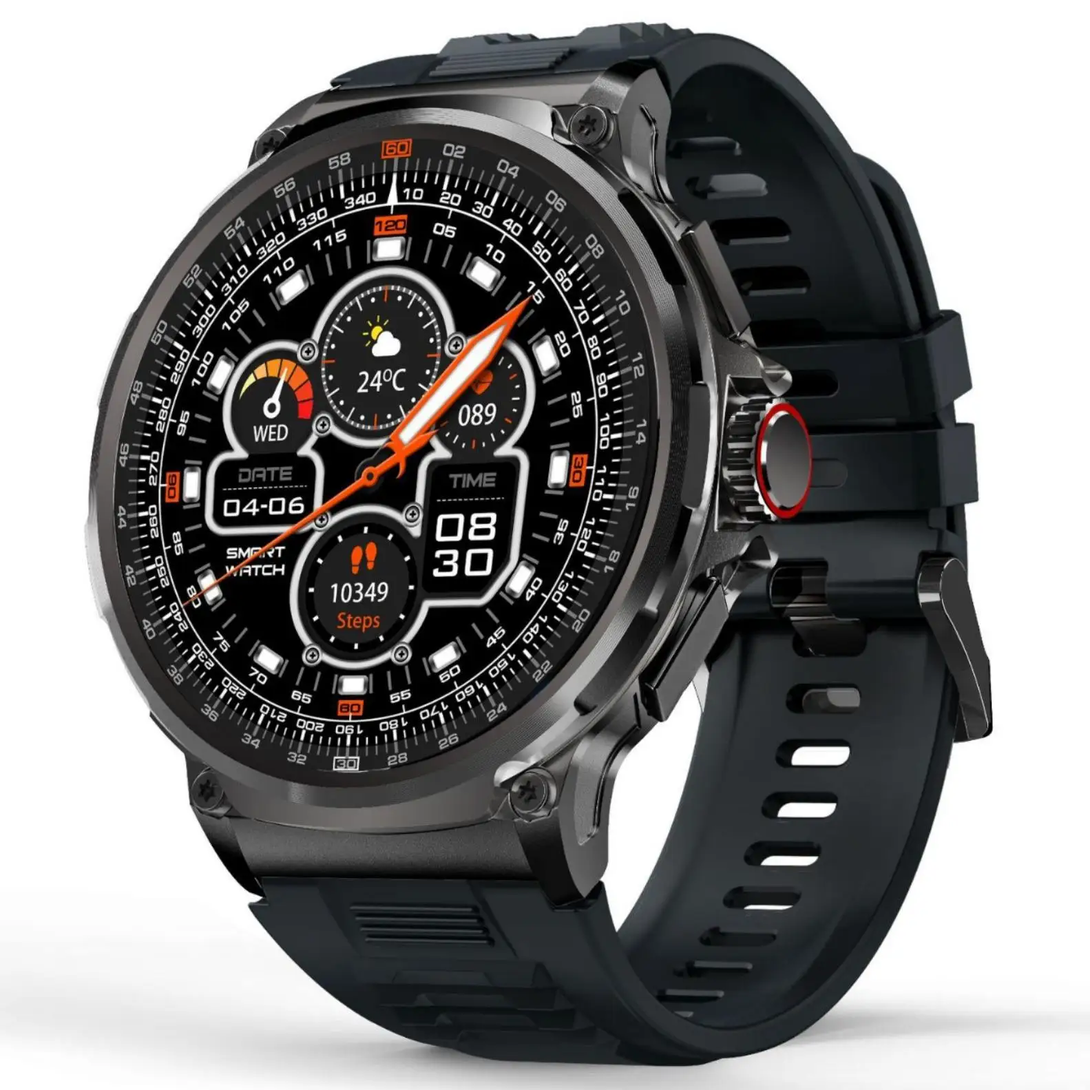 2026 Dafit Men's Smartwatch V69 Large 1.85-inch IPS Display IP68 710mAh Battery RTL8763E Chip BT Call APP Heart Rate Magnetic