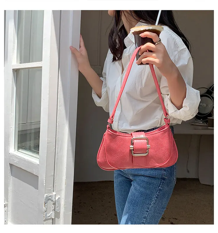 Hot Sale Summer Shoulder Bags For Women Pu Leather Serpentine Ladies