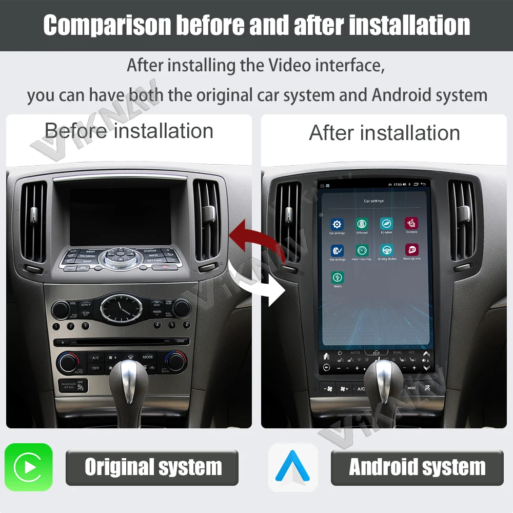 Android Auto Car GPS Navigation For Infiniti G Series 2007-2015 wireless Carplay Car Radio LCD Display Screen Multimedia player