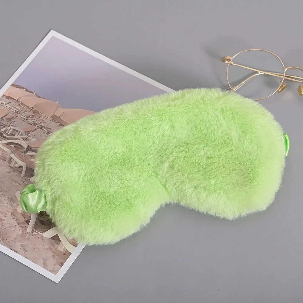 New 2023 Product Plush Eye Mask Elastic Strap Soft Fluffy Eye Cover