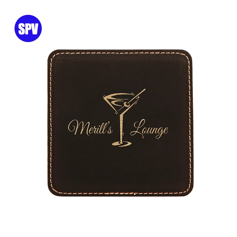 Supernova Laserable Leatherette Coaster with Custom logo