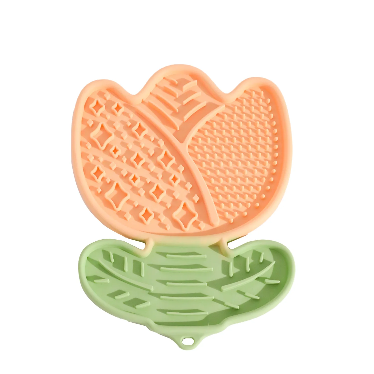 Tulip Small Medium Dog Silicone Anti-Choking Slow Food Mat Multi-Functional Licking Plate Pet Bowls Feeders