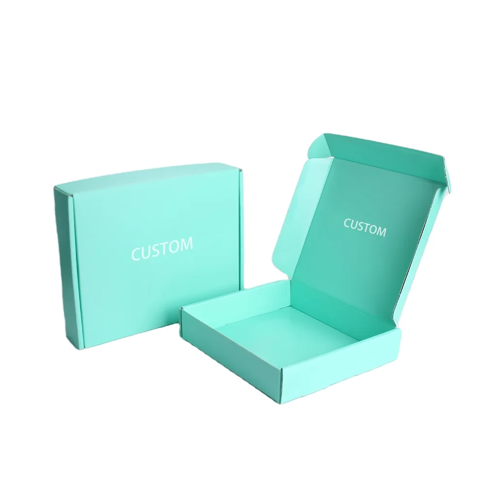 Custom Corrugated Cardboard Gift Packaging Box Folding Shipping Mailer for Clothing Paper Boxes