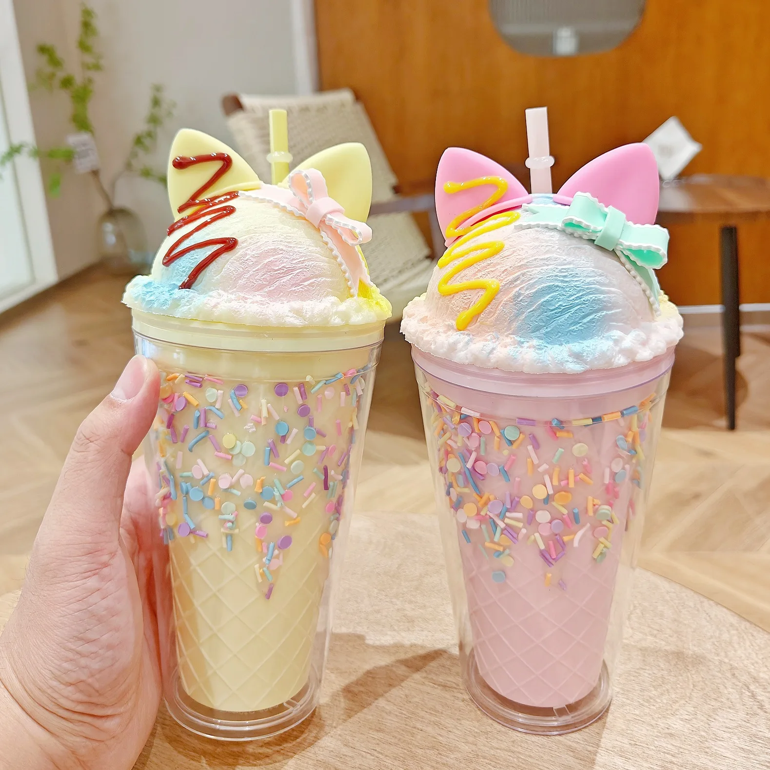 Buy Wholesale China Water Bottle Ice Cup Straw Girls Cute Summer