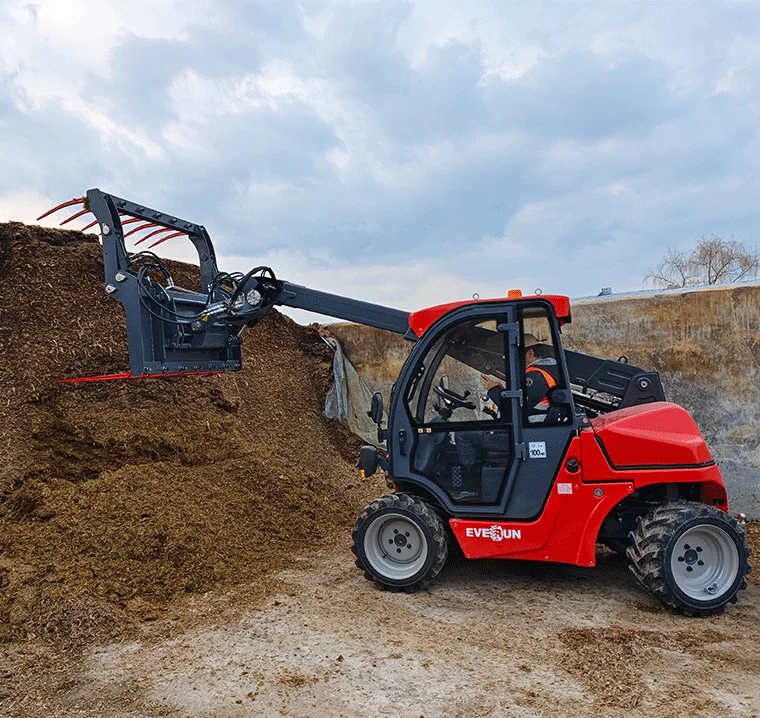 Everun CE 1.4ton Good Performance Machine ERT1500 Multifunction Telehandler Forklift Telescopic Radlader Wheel Loader