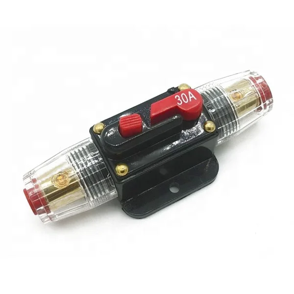 Auto Inline Fuse Breaker 12V-24V DC Circuit Breaker With Manual Reset