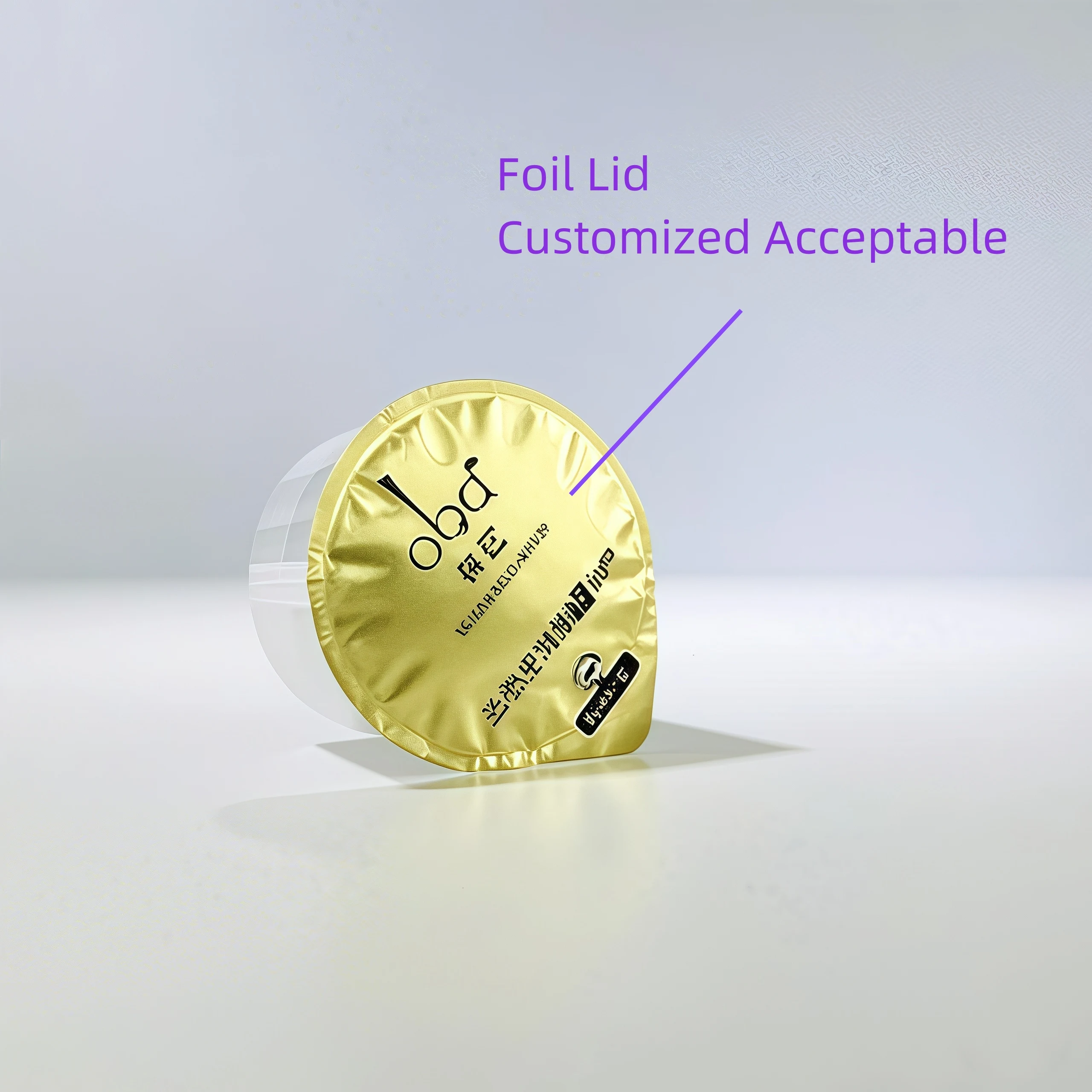 45ml Capacity Disposable Plastic PP Cup with Aluminum Foil Lid for Food Grade Packaging MOQ 30000pcs