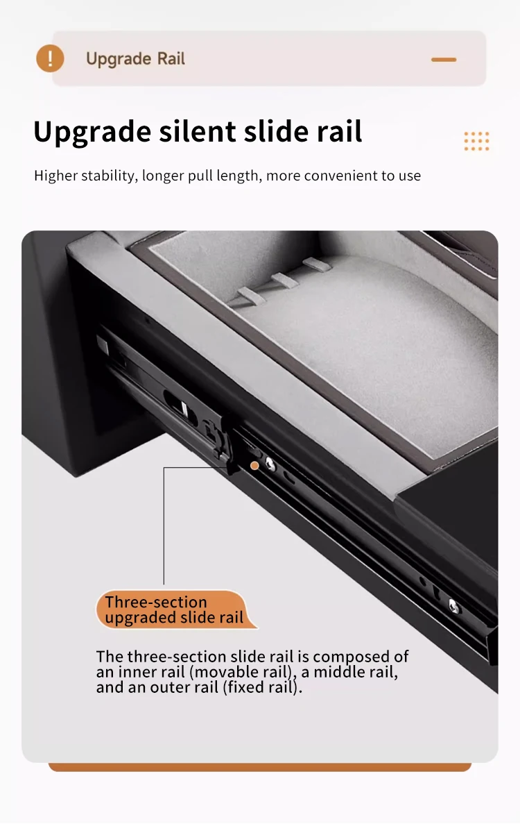 Safe Box for Money Wardrobe Wall Hidden Drawer Lock Fingerprint & Digital Lock CEQ Safe Steel Digital Smart Safe Cabinet details