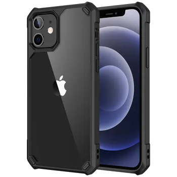 Shockproof back cover for iphone 15 14 13 pro max case transparent tpu pc phone case for iphone 15 pro max cases