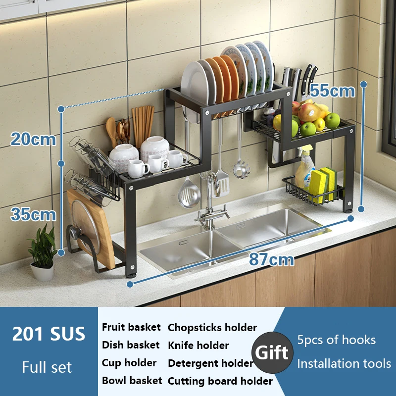 Hot Sale 2 Tier Kitchen Storage Organizer Over The Sink Dish