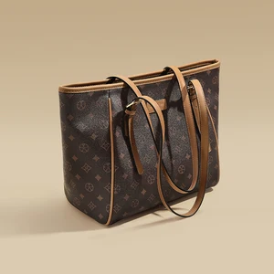 Factory customize large capacity tote bag shoulder bag PVC leather handbag women's tote bag 2026