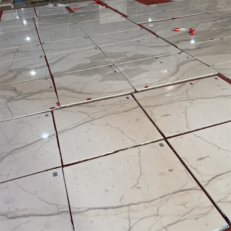 product high grade custom cut calacatta white marble tiles for wall polished white marble tiles 600x600mm-4
