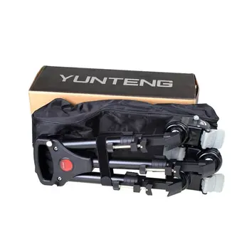 YUNTENG YT901, a Professional Folding Aluminum Alloy Large Tripod With Wheels, Suitable for Mobile Phones and DSLR Cameras. detail image