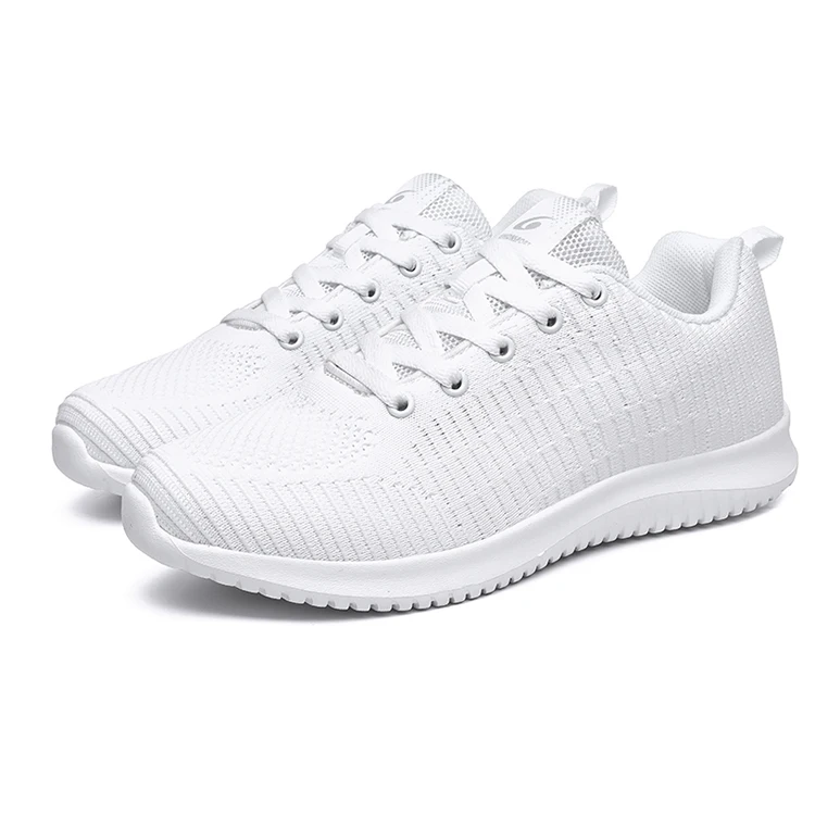 ladies white casual trainers