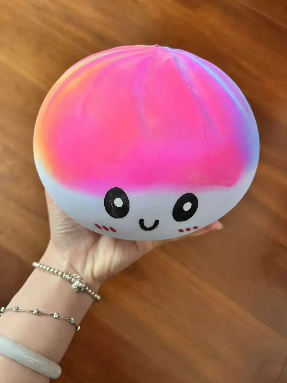 Juguete Anti-estrés Con Forma De Bollo Gigante - Pelota Apretable De Goma Con Simulación De Vaporera Para Aliviar La Ansiedad