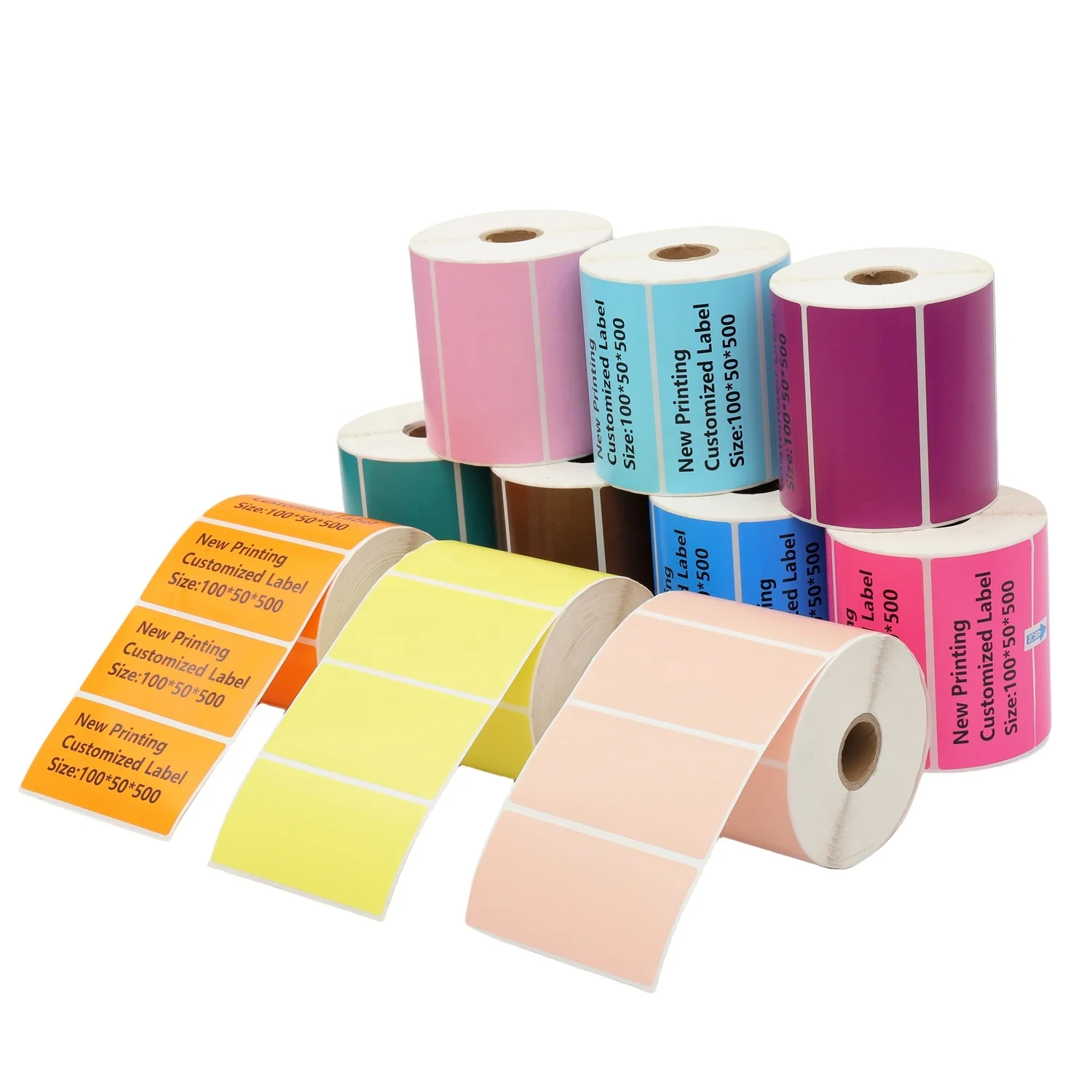Top Coated Art Paper 4x2 100x50mm Semi Gloss Adhesive Label Shipping Label