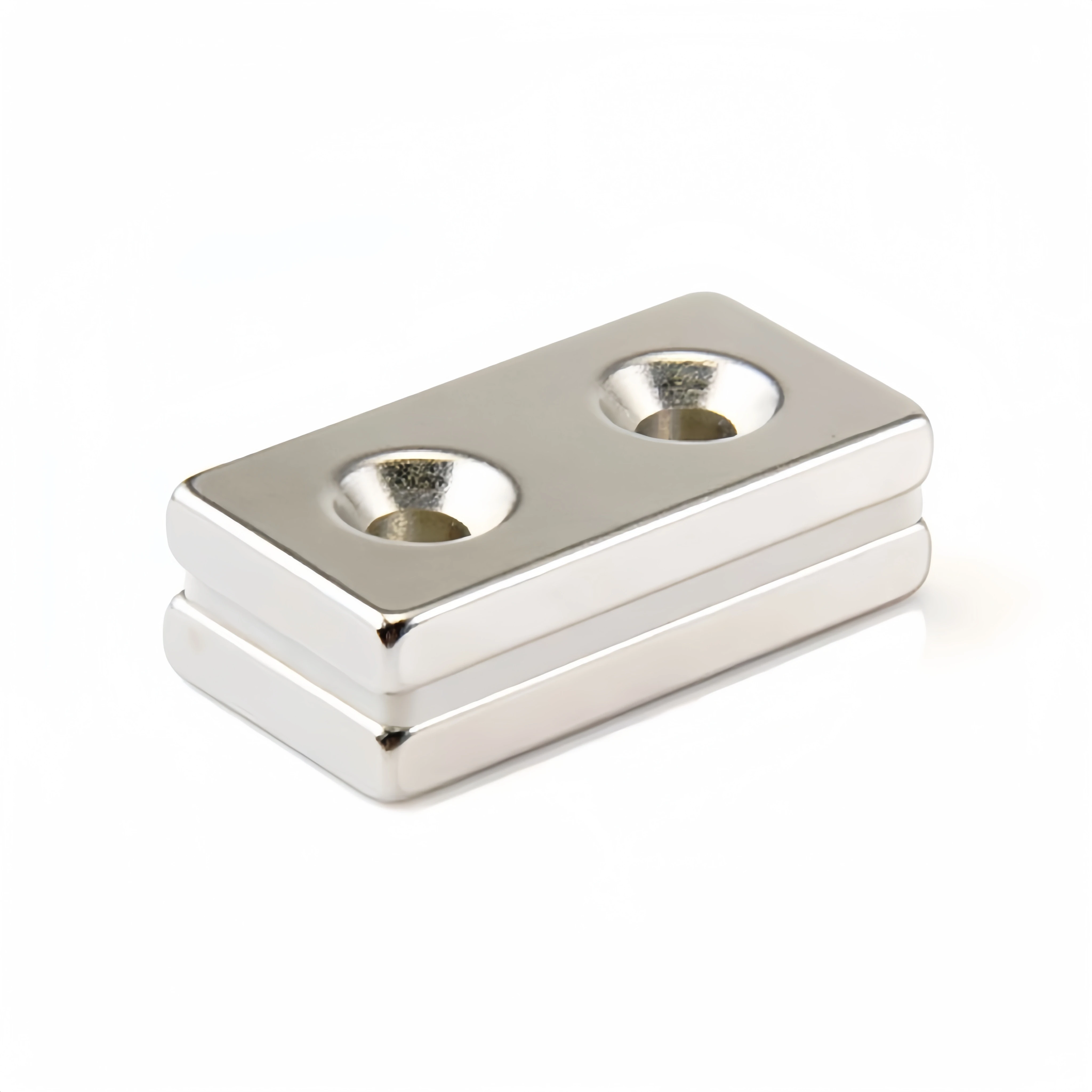 Strong Magnetic Square with Countersunk Hole Neodymium Magnet Rectangular Sheet Door Magnets for Furniture Cabinet Doors