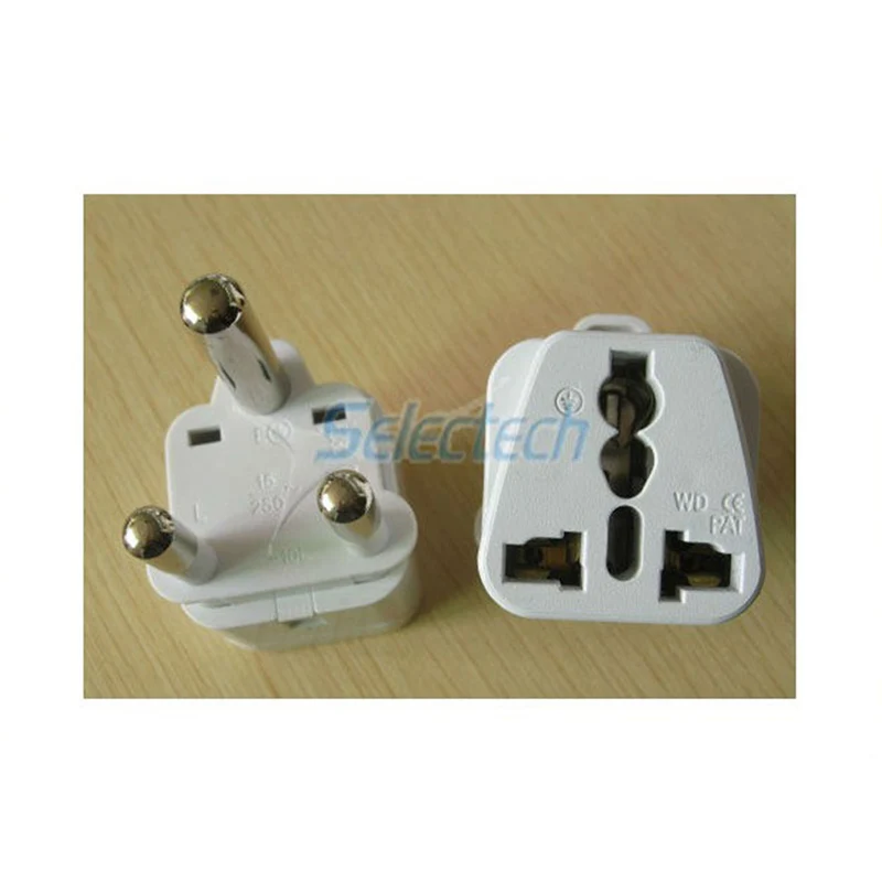 3 Pin Universal Uk/us/eu/au to Small South Africa Plug India Travel Converter Adaptor Ac Power Multi Outlet Adapter Socket