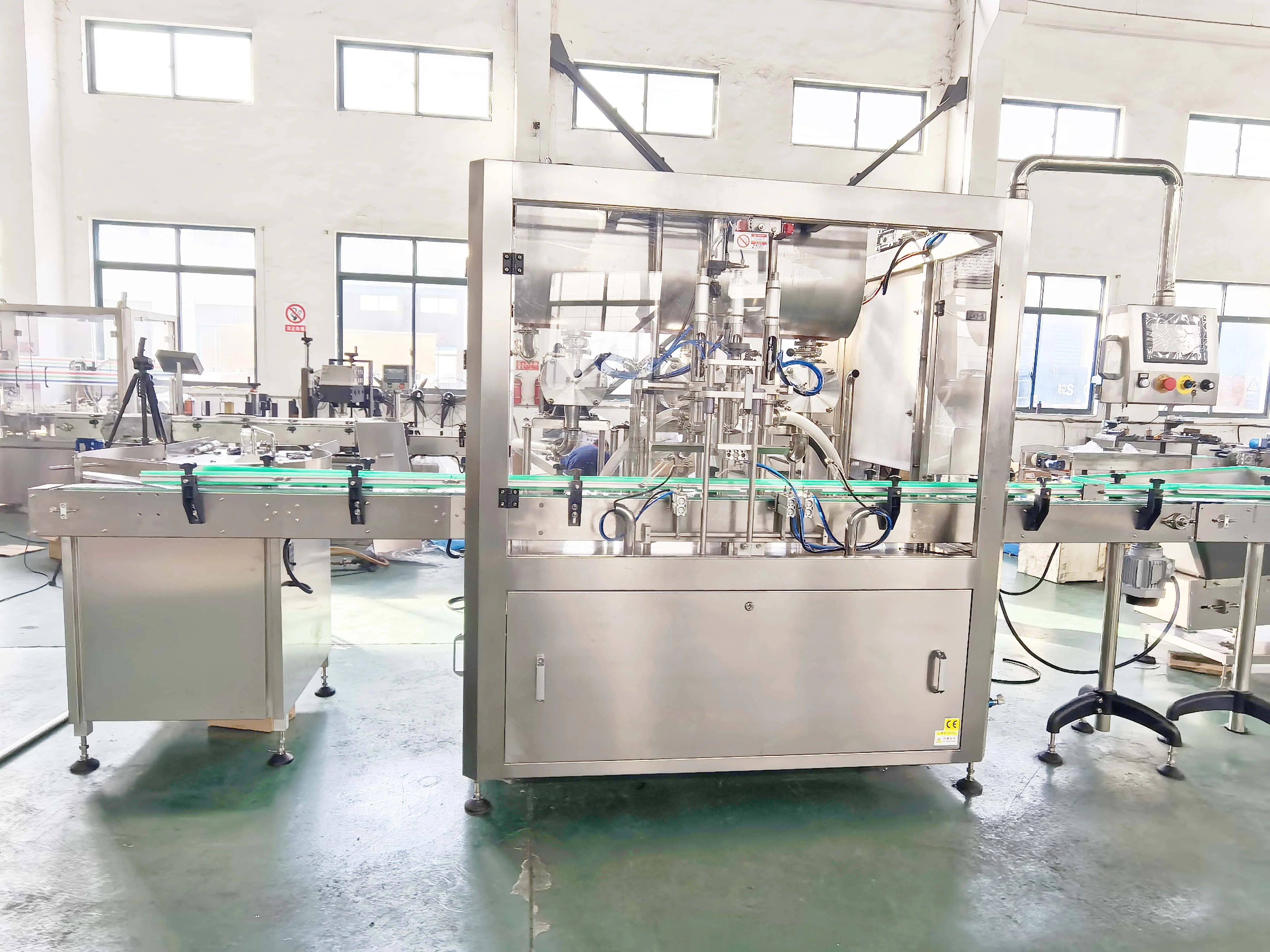 Automatic Glass Jar Filling Capping Line  for Jam Ketchup Honey Filler supplier