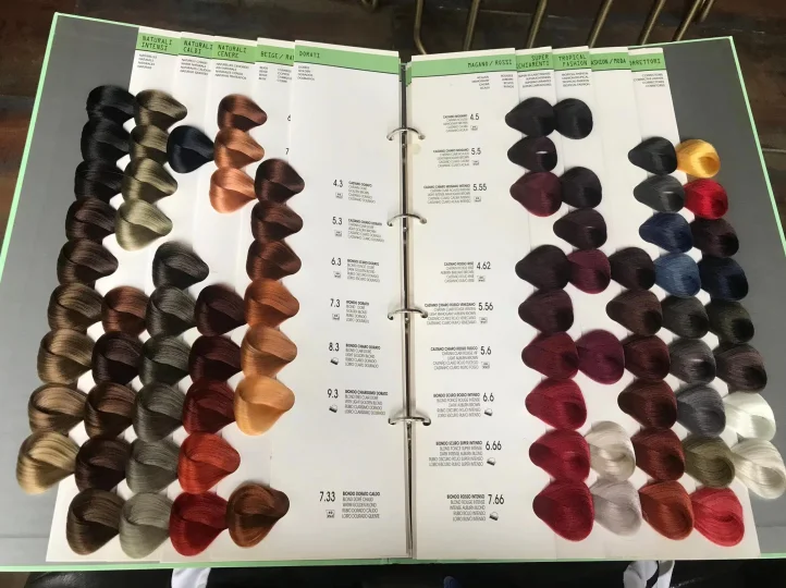 Professional OEM 84 Colors Hair Dye Shade Swatch Chart | Permanent