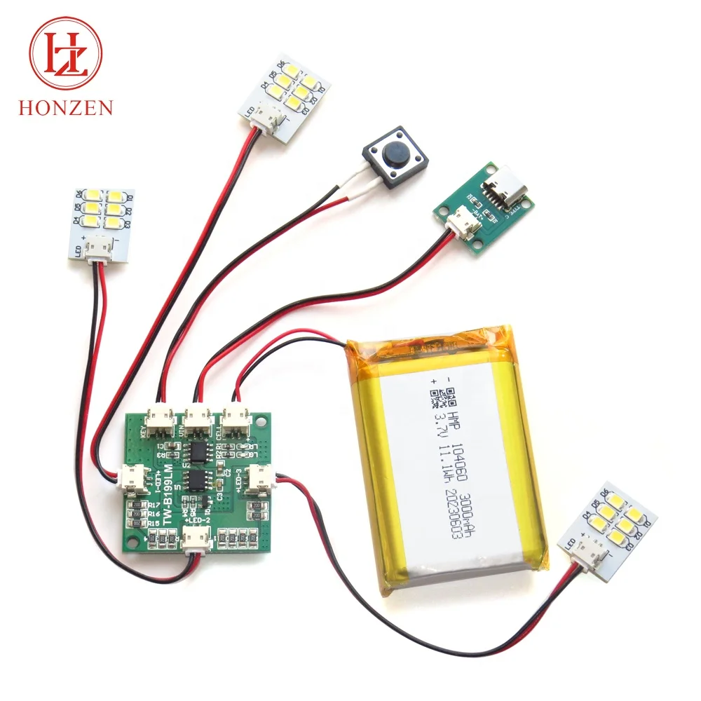 Rechargeable Usb Small Pcb with 18pcs Smd Led Lighting Module