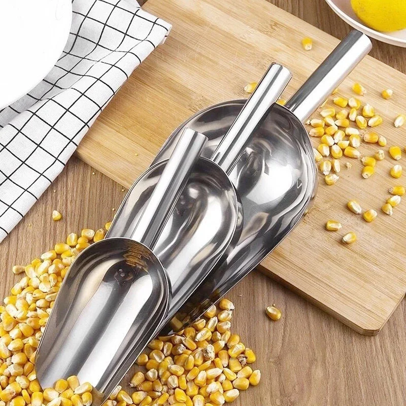 8-13Inch Stainless Steel Ice Scraper Food Buffet Candy Bar Scoops Shovel Kitchen Gadgets And Accessories Tablespoon Sugar Scoop 5