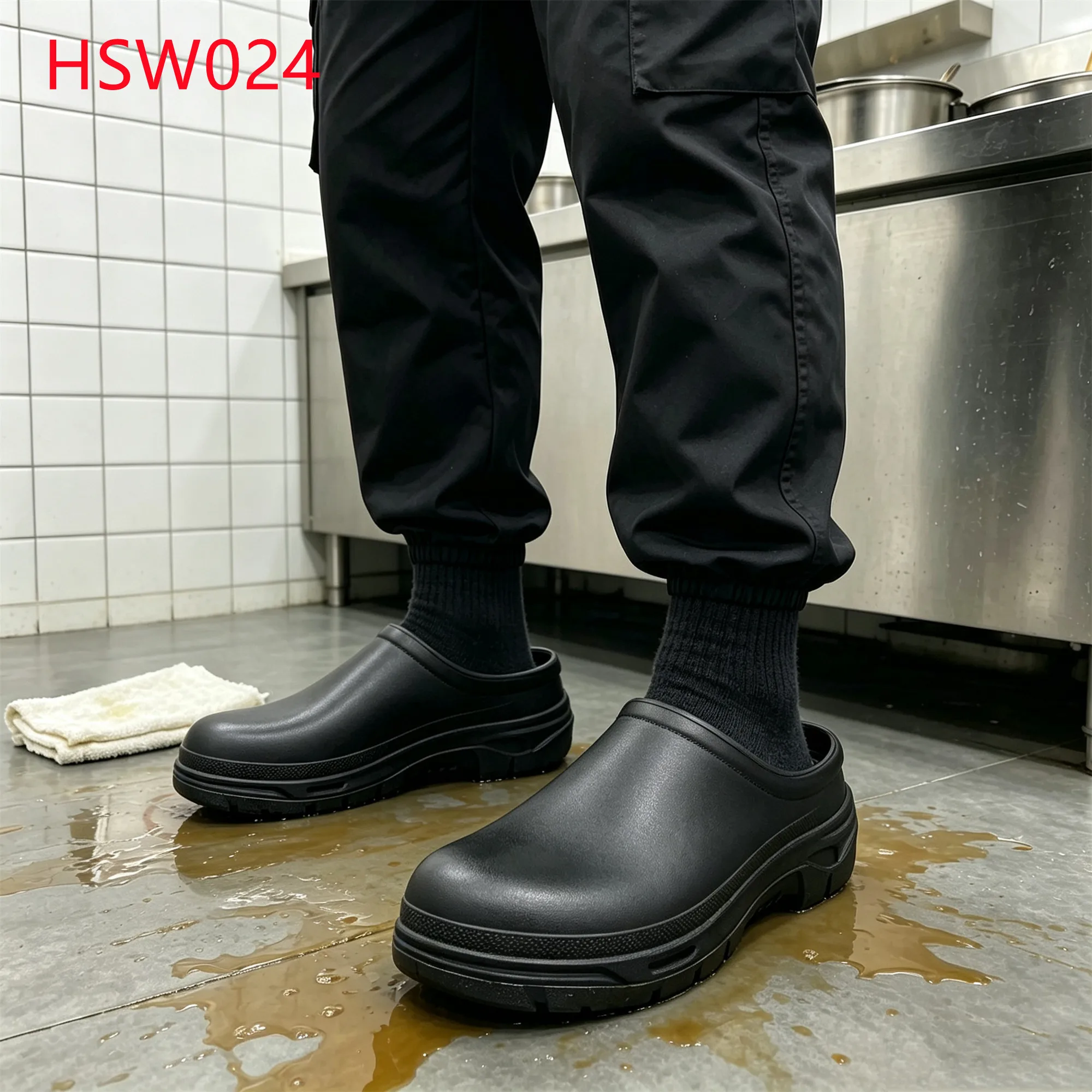 LXG,Restaurant Kitchen Open Heel Design HACCP Standard Safety Clogs Aseptic Dairy Anti-odor&bacteria Pull-on Safety Shoes HSW024