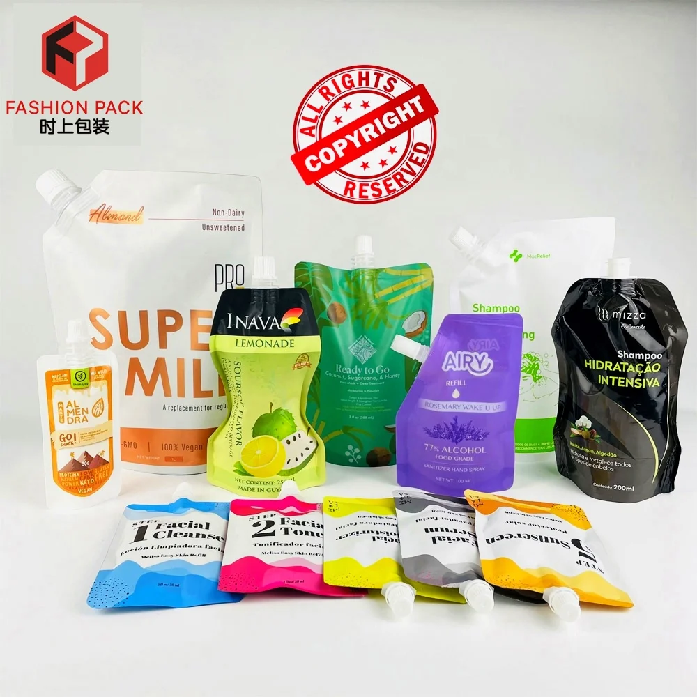 50ML 100ML 150ML 200ML Custom Aluminium Body Scrub Spout Pouch Sunscreen Sachets